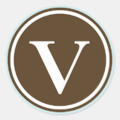 Initiaal V zegel rond monogram (Voorkant)