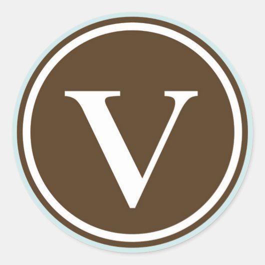 Initiaal V zegel rond monogram (Voorkant)
