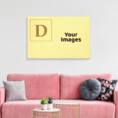 Initiaal van Champagne Family Canvas Afdruk (Insitu (Woonkamer))