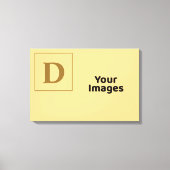 Initiaal van Champagne Family Canvas Afdruk (Voorkant)