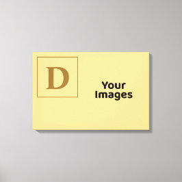 Initiaal van Champagne Family Canvas Afdruk