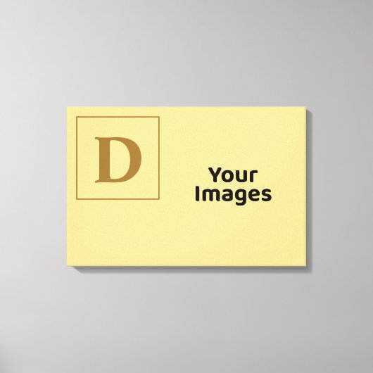 Initiaal van Champagne Family Canvas Afdruk (Voorkant)