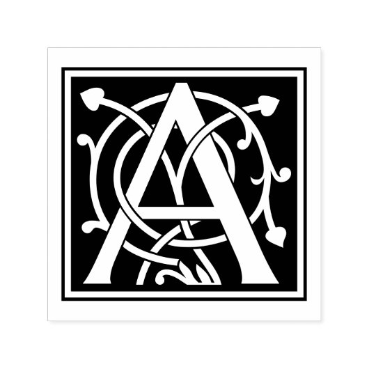 Initiaal van de Douane Monogrammed Mercer Zelfinktende Stempel (Design)