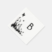 Initiaal van de vlindertuin servetten (Hoek)