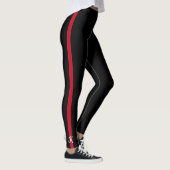 Initiaal van dun-rode lijnbrandweermonogram leggings (Rechts)