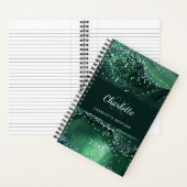 Initiaal van groenbladige marmer notitieboek (Binnen)