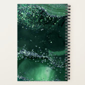 Initiaal van groenbladige marmer notitieboek (Achterkant)