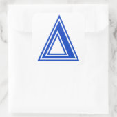 Initiaal van het Griekse Letter Delta Blue Monogra Vierkante Sticker (Tas)