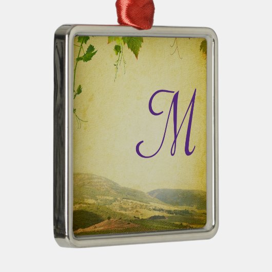 Initiaal van het Italiaanse Plattelandsmonogram Metalen Ornament (Rechts)