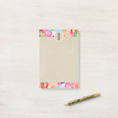 Initiaal van het Kraft Monogram van de blote Water Post-it® Notes (Op bureau)