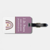 Initiaal van het Paarse en roze Boho-regenboog Kin Bagagelabel (Achterkant horizontaal)