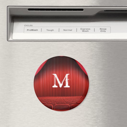 Initiaal van het Rode Gordijn-theatermonogram Magneet (Insitu (Vaatwasser))