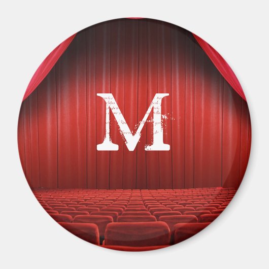 Initiaal van het Rode Gordijn-theatermonogram Magneet (Voorkant)