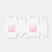 Initiaal van het Stel | Subtiele Roze Gradiatie Bedankdoosjes (Uitgevouwen)