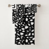 Initiaal van het witte tongpatroon Terrazzo Bad Handdoek (Insitu)