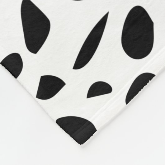 Initiaal van het witte tongpatroon Terrazzo Fleece Deken (Hoek)