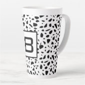 Initiaal van het witte tongpatroon Terrazzo Latte Mok (Rechterhoek)