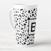 Initiaal van het witte tongpatroon Terrazzo Latte Mok (Linkerhoek)