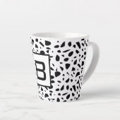 Initiaal van het witte tongpatroon Terrazzo Latte Mok (Rechterhoek)