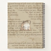 Initiaal van Monogram rustic gardener en naam retr Notitieboek (Achterkant)