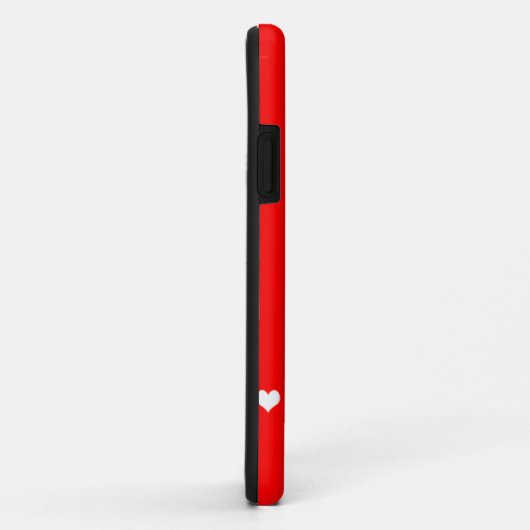 Initiaal van rode en witte monogram Case-Mate iPhone case (Achterkant/rechts)