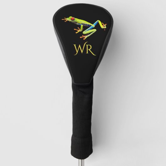 Initiaal van roodbeitsen met schilfers golfheadcover (Voorkant)