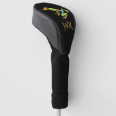 Initiaal van roodbeitsen met schilfers golfheadcover (Schuin)