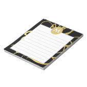 Initiaal voor gouden en zwarte penseelstreken notitieblok (Linkerzijde)