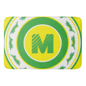 Initiaal voor groene alligator Crocodile Gator Badmat (Voorkant)