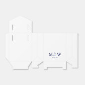 Initiaal voor het binden van zeemansblauw-monogram bedankdoosjes (Uitgevouwen)