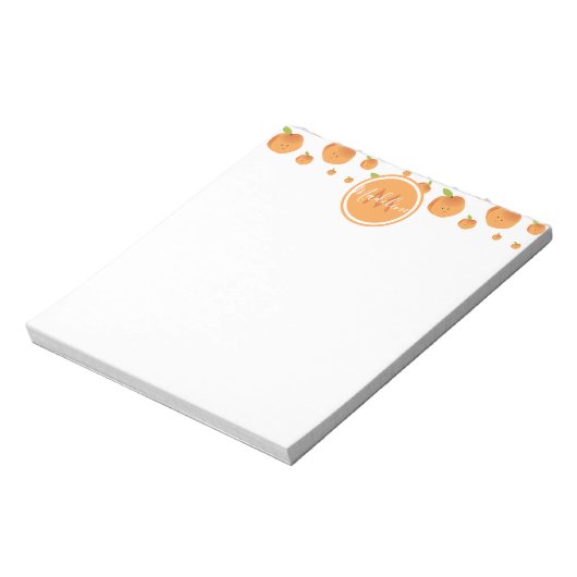 Initiaal voor het glimlachen van perziken notitieblok (Linkerzijde)