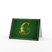 Initiaal voor kerstkaarsen met gloeiverlichting C