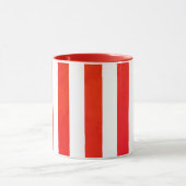 Initiaal voor kerstzwart-wit met rode streping mok (Midden)