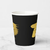 Initiaal voor modern zwart-witscript papieren bekers (Links)