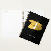 Initiaal voor modern zwart-witscript planner (Display)