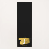 Initiaal voor modern zwart-witscript yogamat (Voorkant)