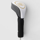 Initiaal voor persoonlijke monogram golfheadcover (Schuin)