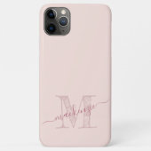 Initiaal voor roze meisje Monogram Artsy Sketch Case-Mate iPhone Case (Achterkant)
