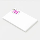 Initiaal W Monogram Post-it Nota's Post-it® Notes (Schuin)