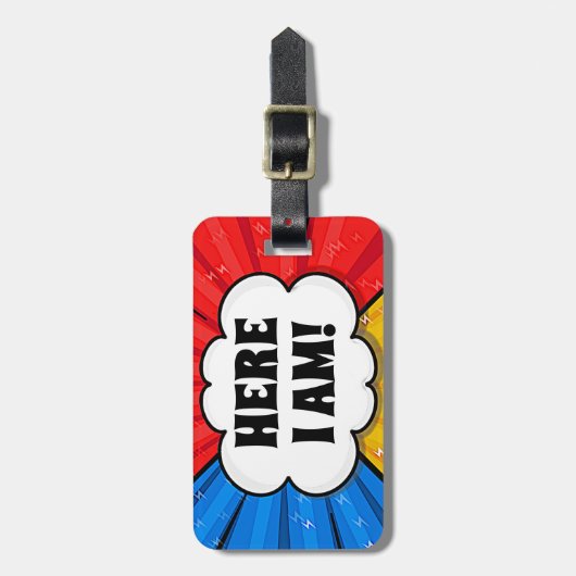 Initiaal wijzigen Details toevoegen POP ART Burst  Bagagelabel (Voorkant verticaal)