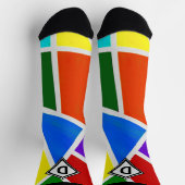 Initiaal wijzigen, driehoek Geometrische kunstkleu Sokken (Top)