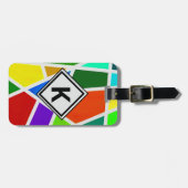 Initiaal wijzigen, driehoeken voor geometrische ku bagagelabel (Voorkant horizontaal)