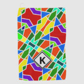 Initiaal wijzigen, driehoeken voor geometrische ku golfhanddoek (Voorkant)