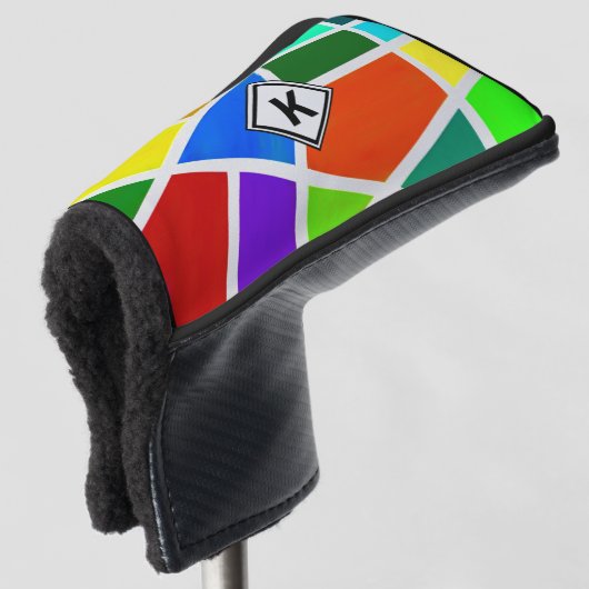 Initiaal wijzigen, driehoeken voor geometrische ku golfheadcover (3/4 voorkant)