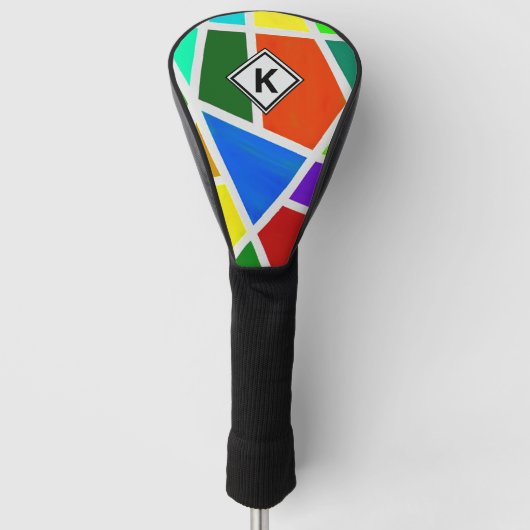 Initiaal wijzigen, driehoeken voor geometrische ku golfheadcover (Voorkant)