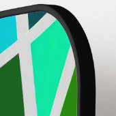 Initiaal wijzigen, geometrische driehoeken kleuren pickleball paddle (Links Detail)