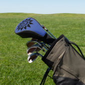 Initiaal wijzigen, geometrische driehoeken, zwart  golfheadcover (Insitu)