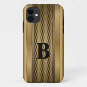 Initiaal wijzigen, gouden bruine tan getextureerd Case-Mate iPhone case