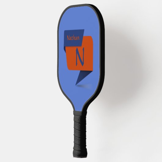 Initiaal wijzigen, naam Blauw Oranje Bruin toevoeg Pickleball Paddle (Links)