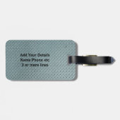 Initiaal wijzigen Naam grijze stalen Bord toevoege Bagagelabel (Achterkant horizontaal)